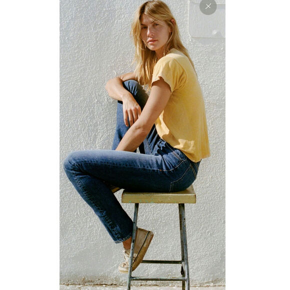 Imogene + Willie Imogene Slim Fit Womens Jean Size 29L Dark Wash Boho Minimalist - Picture 4 of 10